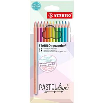 STABILOaquacolor – Pastellove – 12 ks súprava – 12 rôznych farieb (4006381590396)