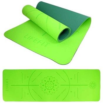 LIFEFIT YOGA MAT RELAX DUO, 183 × 58 × 0,6 cm, zelená (4891223132311)