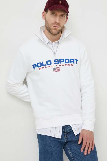 Mikina Polo Ralph Lauren pánska,biela farba,s potlačou,710835766