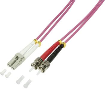 LogiLink FP4LT10 optické vlákno LWL prepojovací kábel  50/125 µ Multimode OM4 10.00 m