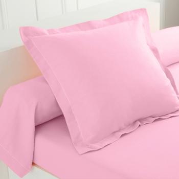 Blancheporte Jednofarebná flanelová posteľná bielizeň zn. Colombine ružová obliečka na vank. 63x63cm