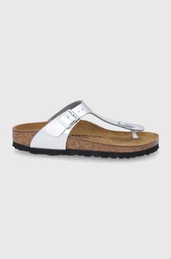 Detské žabky Birkenstock strieborná farba