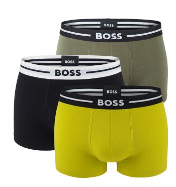 BOSS - boxerky 3PACK cotton stretch BOLD army green z organickej bavlny - limitovaná fashion edícia (HUGO BOSS)-M (83-89 cm)