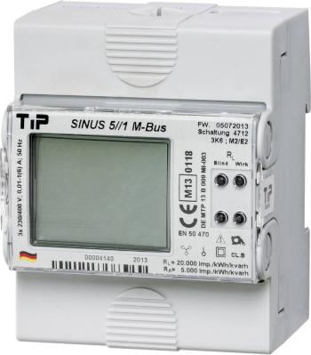 TIP SINUS 5//1 S0 trojfázový elektromer s pripojením meniča  digitálne/y  Úradne schválený: áno  1 ks