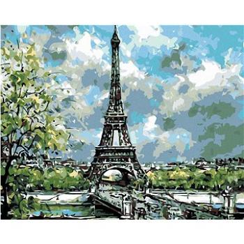 Maľovanie podľa čísel – Eiffelovka s jarnými stromami (HRAmal00603nad)