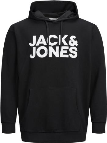 Jack&Jones PLUS Pánska mikina JJECORP Regular Fit 12163777 Black/large print 4XL