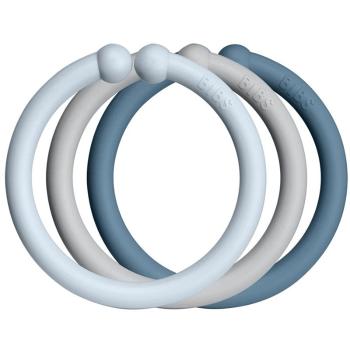 BIBS Loops závesné krúžky Baby Blue / Cloud / Petrol 12 ks