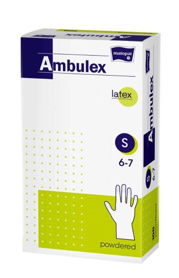 Ambulex rukavice latexové veľ. S nesterilné pudrované 100 ks