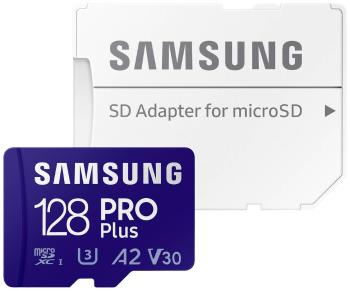 Samsung PRO Plus SDXC karta 128 GB Class 10, Class 10 UHS-I, UHS-I, v30 Video Speed Class podpora videa 4K, výkonnostný
