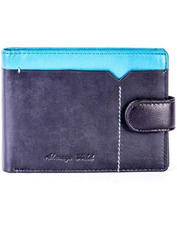 čierna pánska peňaženka s modrým okrajom vel. ONE SIZE