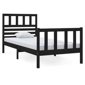 Rám postele čierny masívne drevo 75 × 190 cm Small Single, 3101117