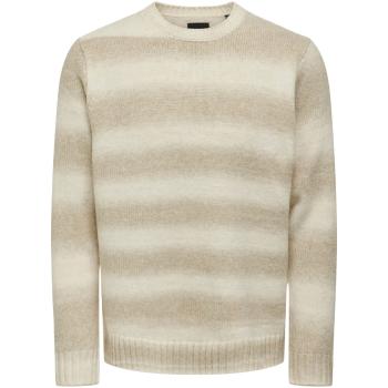 Only & Sons   ONSMARCEL REG 3 GRADIENT CREW KNIT 22027155  Svetre Biela