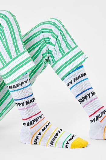 Ponožky Happy Socks pánske, biela farba