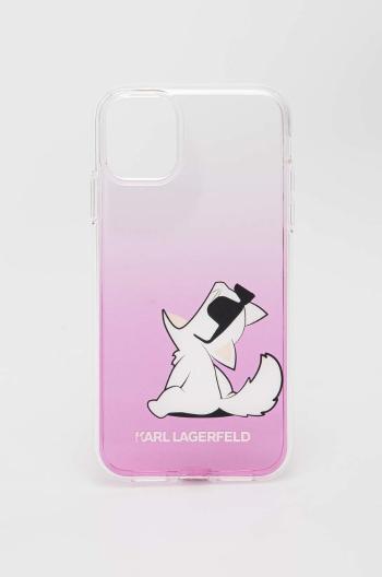 Puzdro na mobil Karl Lagerfeld iPhone 11 6,1"/ Xr ružová farba