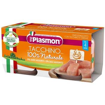 PLASMON bezlepkový mäsový s obilím, morčacie bez škrobu a soli 2× 80 g, 4 mes.+ (8001040011492)