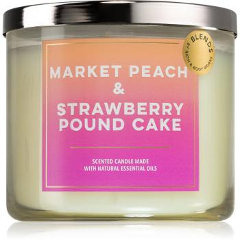 Bath & Body Works Market Peach & Strawberry Pound Cake vonná sviečka 411 g