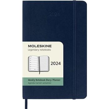 Moleskine 2024 S, mäkké dosky, modrý (DSB2012WN2Y24)