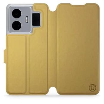 Mobiwear flip pre Realme GT3 – Gold & Gray (5904808505116)