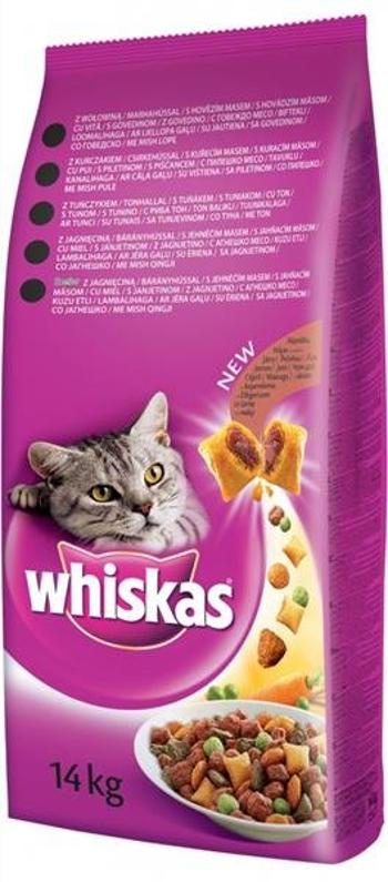 WHISKAS Adult cat granule pre mačky s hovädzím mäsom 14kg