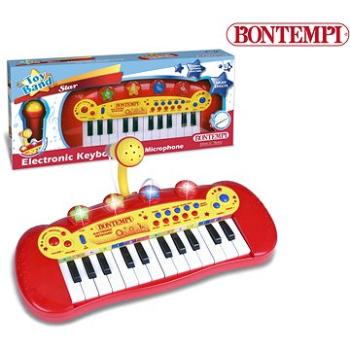 Bontempi Elektronická klávesnica s mikrofónom a blikajúcou svetelnou šou (047663308272)