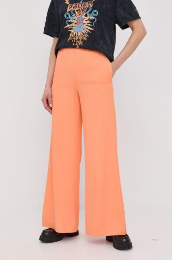 Nohavice Patrizia Pepe dámske, oranžová farba, široké, vysoký pás