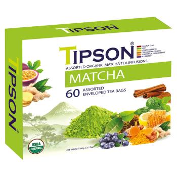 TIPSON Matcha Assorted zelené čaje 60 vrecúšok BIO