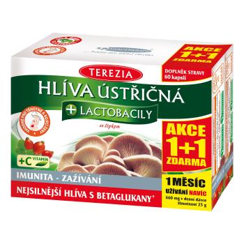 Terezia Company Hliva ustricovitá + laktobacily + vitamín C 60 kapsúl + 60 kapsúl ZADARMO