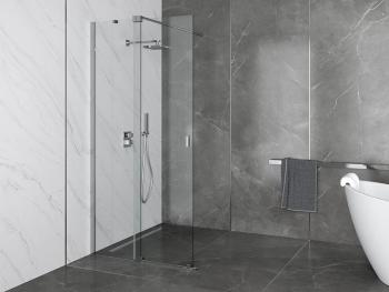 HOPA - Walk-in sprchovací kút VAYO - FARBA rámu - Chróm / Leštený hliník (ALU), Rozmer A - 90 cm, Rozmer C - 200 cm, Smer zatvárania - Univerzálne Ľavé / Pravé, Výplň - Číre bezpečnostné sklo - 8 mm BCVAYO90CC