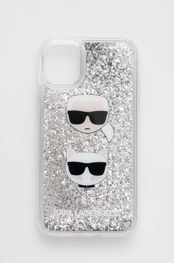 Puzdro na mobil Karl Lagerfeld iPhone 11 6,1" / Xr strieborná farba