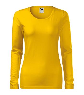 MALFINI Dámske tričko s dlhým rukávom Slim - Žltá | XXL