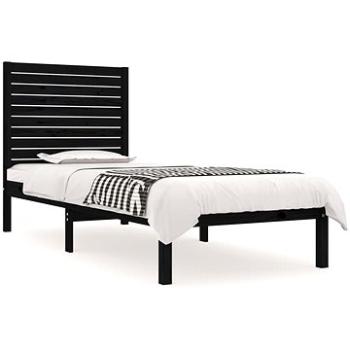 Rám postele čierny masívne drevo 90 × 190 cm Single, 3104577