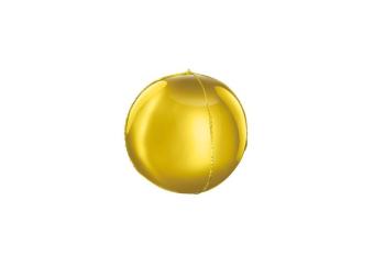 Balónik fóliový okrúhly zlatý 3D 62 cm - BALONČ