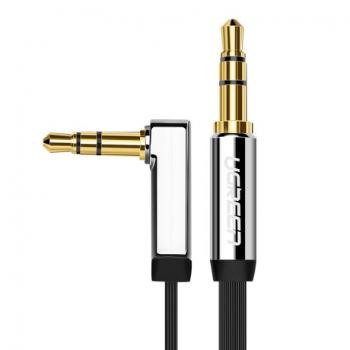 Ugreen Flat audio kábel 3.5mm mini jack 2m, strieborný