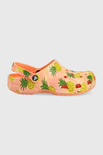 Šľapky Crocs Crocs Classic Retro Resort dámske, oranžová farba, 207849