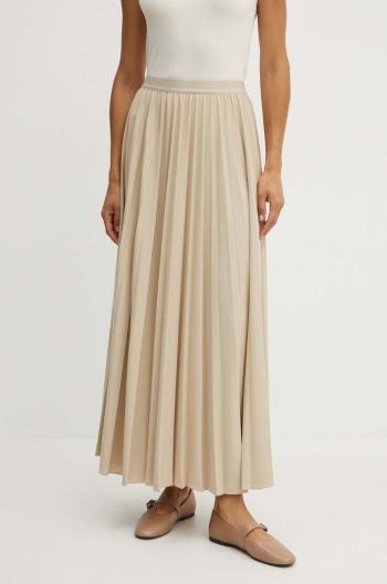 Sukňa Max Mara Leisure béžová farba, maxi, áčkový strih, 2426776027600