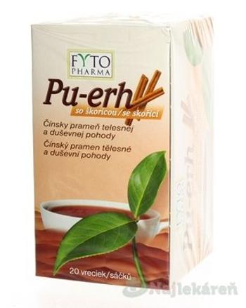 FYTO Pu-erh so škoricou, 20x1,5g