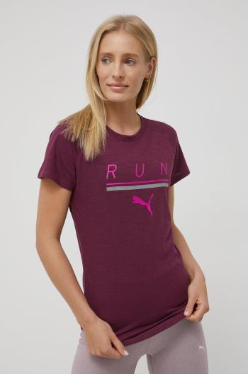 Bežecké tričko Puma 5k Logo 521388 fialová farba,