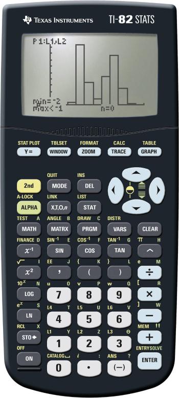 Texas Instruments TI-82 STATS grafický počítač modrá Displej (počet miest): 16 na batérie (š x v x h) 89 x 26 x 186 mm