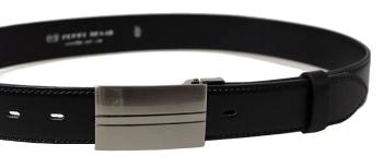 Penny Belts Pánsky kožený spoločenský opasok 35-020-8PS-60 black 115 cm