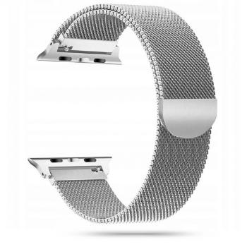 TECH-PROTECT MILANESE Remienok  Apple Watch Ultra 1 / 2 (49mm) / 9 / 8 / 7 (45mm) / 6 / SE / 5 / 4 (44mm) / 3 / 2 / 1 (42mm) strieborný