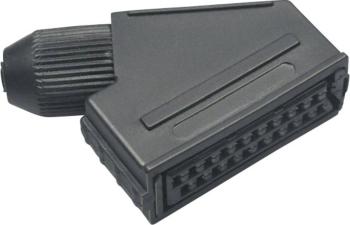 TRU COMPONENTS 1578888 scart konektor zásuvka, zahnutá   čierna 1 ks