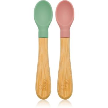 Citron Bamboo Spoon lyžička Green/ Pink 2 ks