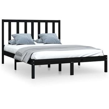 Rám postele čierny masívna borovica 120 × 190 cm Small Double, 3105134