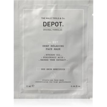 Depot No. 807 Deep Relaxing Face Mask upokojujúca a hydratačná maska pre mužov 13 ml