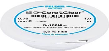 Felder Löttechnik ISO-Core "Clear" Sn100Ni+ spájkovací cín bez olova cievka Sn99,25Cu0,7Ni0,05  0.75 mm