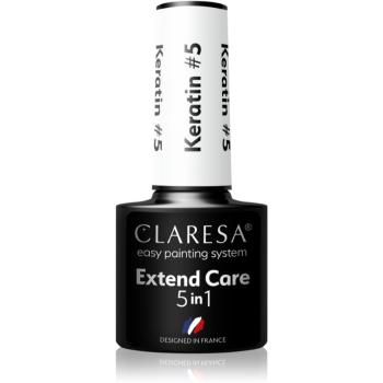 Claresa Extend Care 5 in 1 Keratin podkladový lak pre gélové nechty s vyživujúcim účinkom odtieň 5 g