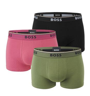 BOSS - boxerky 3PACK cotton stretch power army green combo - limitovaná fashion edícia (HUGO BOSS)-M (83-89 cm)