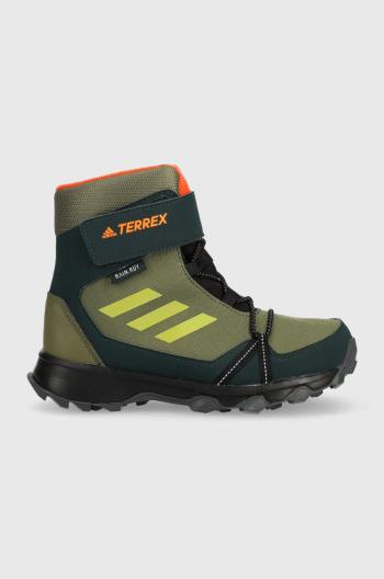 Detské topánky adidas Performance Terrex Snow zelená farba