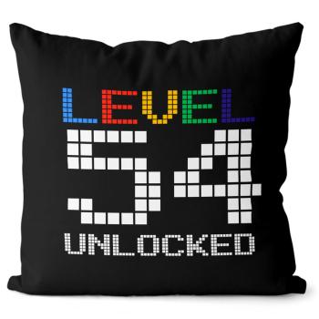 Vankúš Level unlocked (vek: 54, Velikost: 40 x 40 cm)