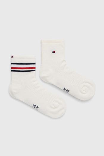 Detské ponožky Tommy Hilfiger 2-pak biela farba